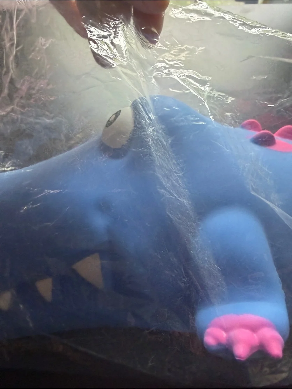 New Squishy Blue/Pink Alligator Jumbo XL Squeeze Toy Sensory Tactile Fidget 14